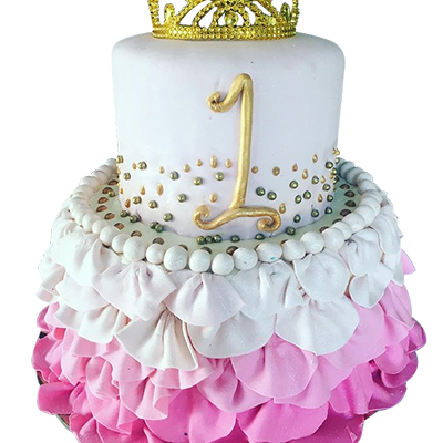 "Designer Princess Semi Fondant Cake -5 Kg (Cake Magic)(2 step) - Click here to View more details about this Product